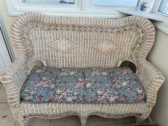 Vintage Wicker Bar Harbor Seating Collection Wicker Sofa - P
