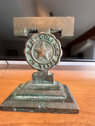 Handmade Iron Door Stop Texas A & M College - MB47