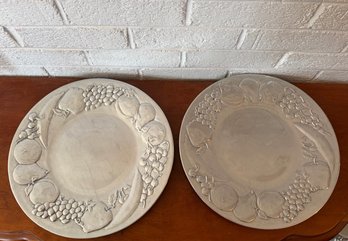 Two Matching Pewter Fruit Platters By The Wilton Company - #146