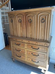 Mid Century 2 Door Armoire With 3 Drawers - MB50
