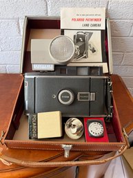 Vintage Polaroid Land Camera Model 110B With Vintage Case And Manuel - #161
