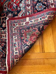 Large Antique Persian Wool Rug In Rich Color Reds & Blues - 2DR