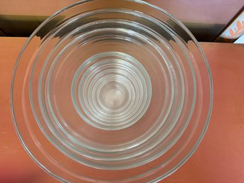 10 Clear Nesting Duralex Bowls From France - S14