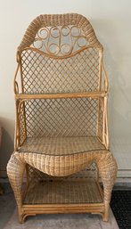 Bamboo / Rattan Bakers Rack With Plenty Of Style And Storage Capacity - G1