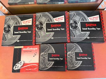 6 Scotch Brand Vintage Unused Recording Tapes  - S74