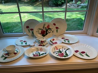 Vintage Blue Ridge Pottery Collection 1940s Heirloom Hand Painted China Made In USA -lot Of 14 - K2