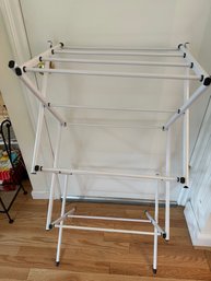White Metal Laundry Rack