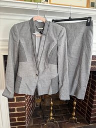 White House/Black Market Grey Suit . Jacket/skirt