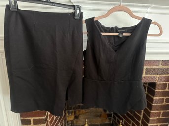 White House /Black Market..black Skirt/top Set Pre-owned