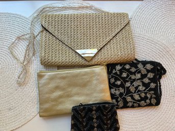 Four Womans Bags Straw, Beaded Plus - K16