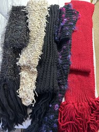 5 Hand Knit Super Long Scarves - 50