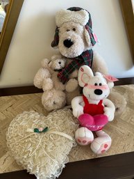 Large Gund Heads & Tails Tan Mama Bear & Baby, Pillow And I Love You Animal - 55