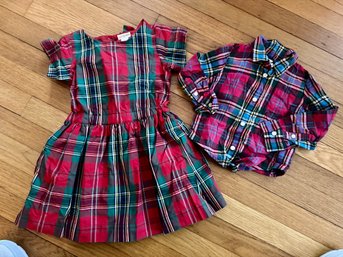 Crew Cuts (j.Crew) Dress & Flannel Button/tie Top Size 3