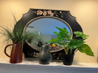 Two Faux Plants And One Heavy Faux Pear -Three Pc Lot - K32