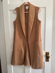 Joie Romans Long Vest Open Front Duster Sz S/P Great Condition