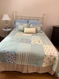 Queen Quilted Bed Ensemble Including Metal Headboad - See Notes - E2