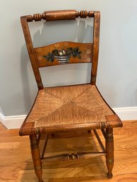 Antique Hand Painted Rattan Chair Hitchcock? - D11