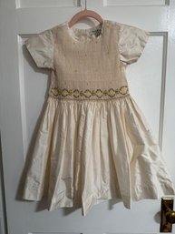 Brooks Brothers Girls Size 8 Floral Silk Taffeta Smocked Dress NWT