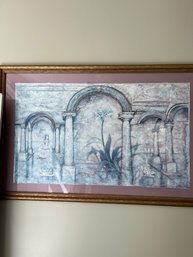 Grecian Bath Picture With Gold Frame -14