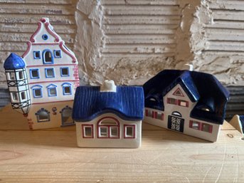 Leyk Lichthaus German Tea Light Candle Houses 1989 Signed Lot #3