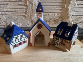 Leyk Lichthaus German Tea Light Candle Houses 1989 Signed Lot #4