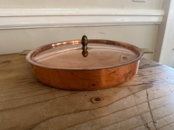 Vintage Copper Pan W/lid 5.6pds