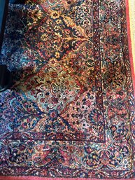 1970s Pretty Persian Multi Colored Wool Rug With Fringe -F9