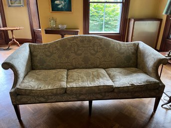 Vintage Camel Back Sofa With Rolled Arms -LR2
