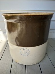 Antique Large 5 Star Crock - P3