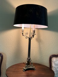 Pair Of  Ornate Heavy Brass Lamps With Koi Fish And Claw Feet -LR7