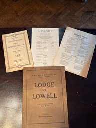 Symphony Hall Programs 1919,1920, 1926 & Songs Of Roland Hayes -  F29