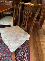 Eight Chippendale Chairs With Fabulous Large Seats  -DR2