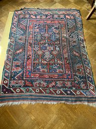 Antique Persian Rug In Reds Blues, Cream And Green -LR23