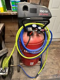 Craftsman 150 PSI 2hP 33 Gal Air Compressor With Multiple Hoses- B16