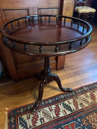 1887 Mahogany Tripod Pedestal Table - O14