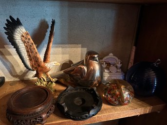 Fun Mixed Lot: Birds, Trinket Dish, Paperweight, Etc - O20clst