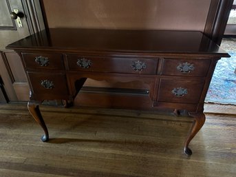 Kindel Mahogany English Pedestal Desk _Hp3