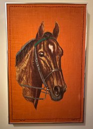 Irish Linen Framed Horse Tea Towel Lamont - P2