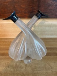 Walker And Hall Sterling Top And Crystal Oil & Vinegar Tipper -  P16