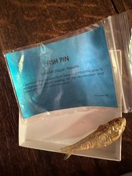 New Lake Michigan Alewife Fish Pin - C1