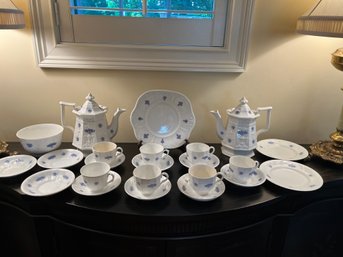 Antique 1850-1880 Lot Of 23 Blue Chelsea Ware - Lr5