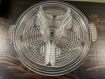 Vintage Anchor Hocking Manhattan Lazy Susan Server Set - Lr 10