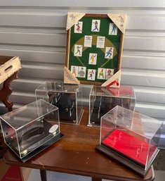 Football Trophy Cases And Basebsll Card Collage Frame