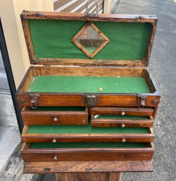 Antique Oak Machinists Chest