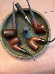 Pipe Collectors 6 Piece Lot Includes Bronze 9.5 Ash Tray - 110