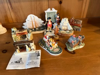 Sebastian Miniatures - New England Life Collectors Lot Of 9 Handcrafted Miniatures - L33