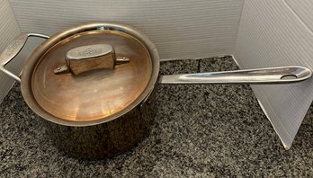 All Clad Stainless 4 Qt Sauce Pan With Lid - DR76