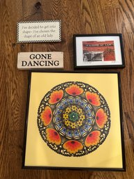 Gift Of Disk Art, Framed Original Photo And 2 Plaques - LR56