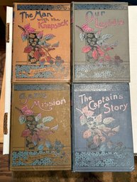 4 Pretty Vintage Books With Colorful Covers Published By James Nisbet & Co Limited London - O4
