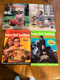 4 TV Personalities Cookbooks Includes Two Fat Ladies And Martha Stewart  - K20